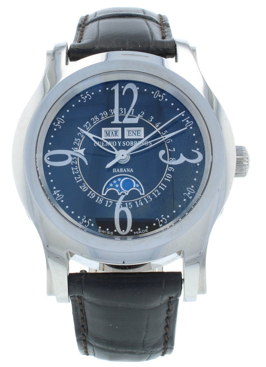 Cuervo Y Sobrinos Habana Triple Date Moonphase Auto 43mm Men's Watch 2804.1N