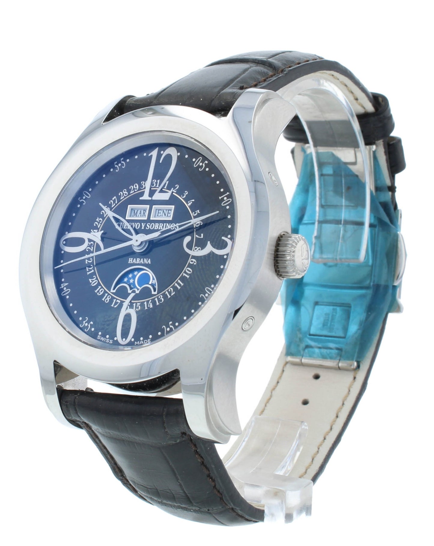 Cuervo Y Sobrinos Habana Triple Date Moonphase Auto 43mm Men's Watch 2804.1N