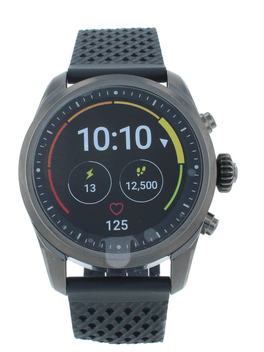 Montblanc Summit 2 42mm Quartz Black Rubber Strap Chrono Men's Smartwatch 119441