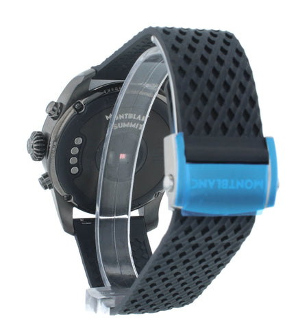 Montblanc Summit 2 42mm Quartz Black Rubber Strap Chrono Men's Smartwatch 119441