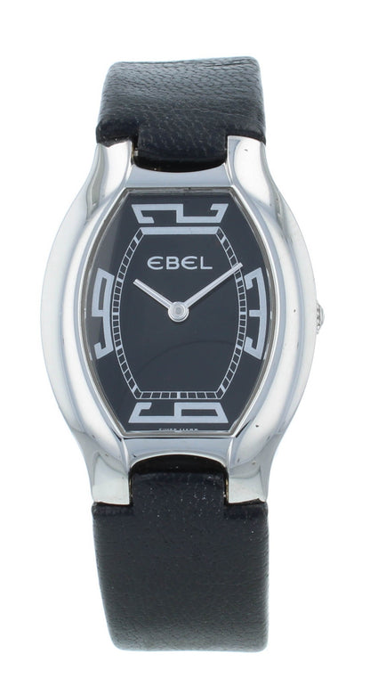 Pre-Owned Ebel Beluga Tonneau 29mm Quartz Black Dial Ladies Watch 9175G31