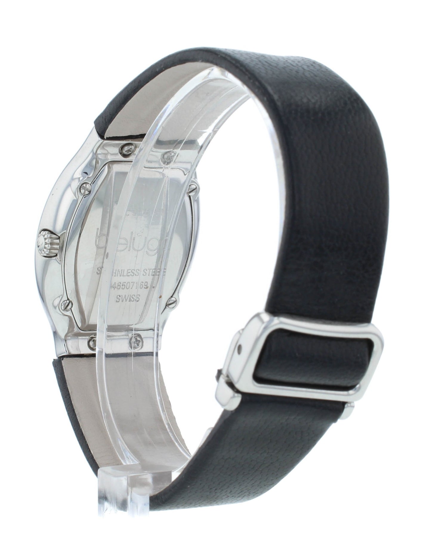 Pre-Owned Ebel Beluga Tonneau 29mm Quartz Black Dial Ladies Watch 9175G31