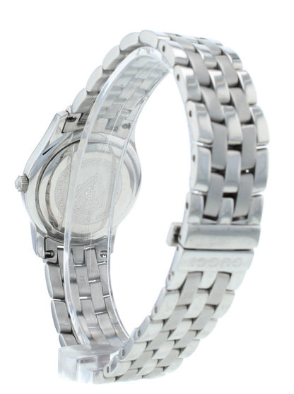 Gucci 5500L Black Diamond Dial 27mm Quartz Stainless Steel Ladies Watch