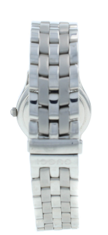 Gucci 5500L Black Diamond Dial 27mm Quartz Stainless Steel Ladies Watch