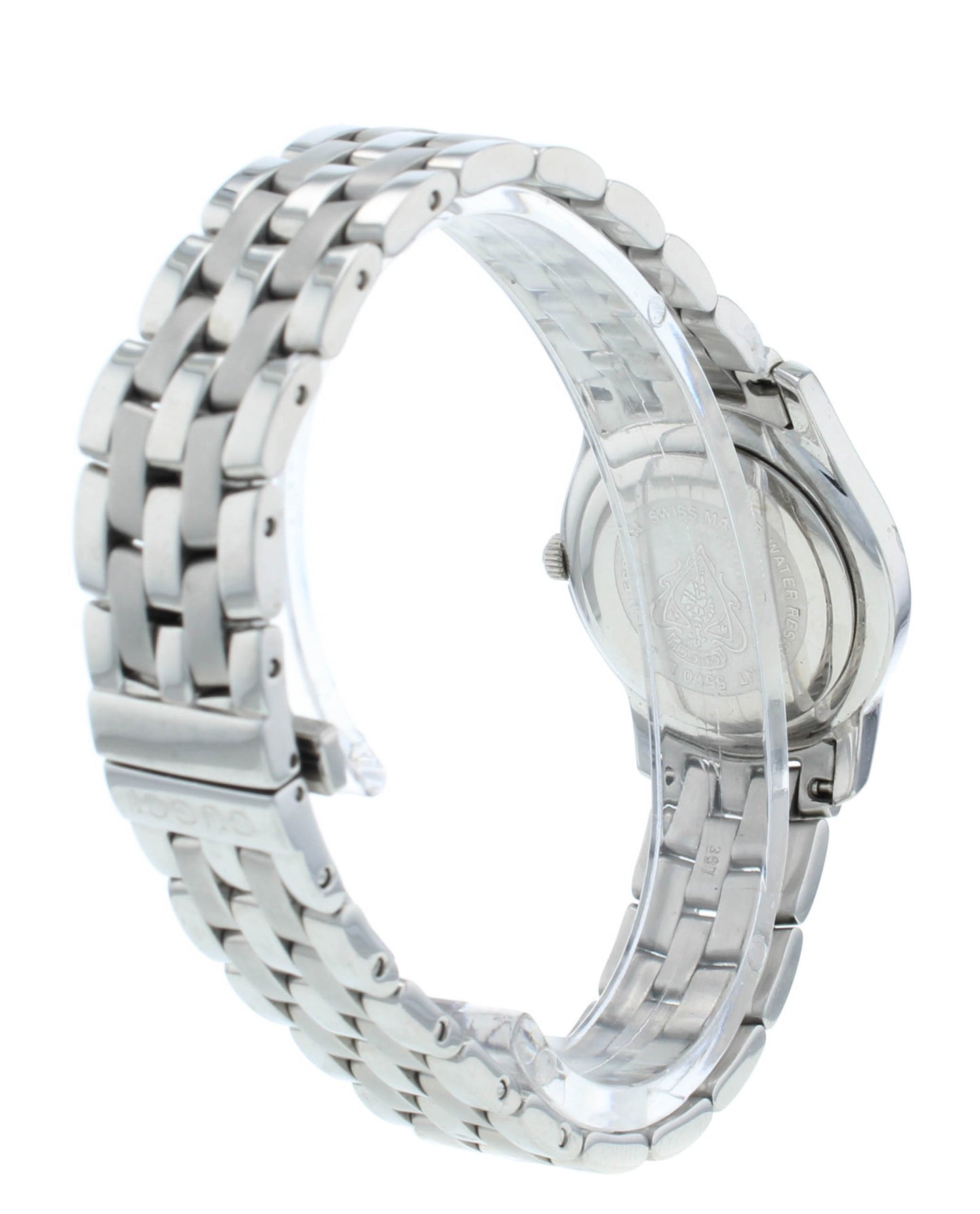 Gucci 5500L Black Diamond Dial 27mm Quartz Stainless Steel Ladies Watch