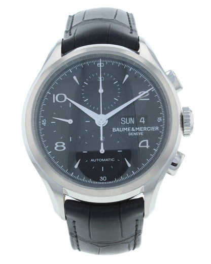 Baume & Mercier Clifton 43mm Auto Black Dial Chronograph Men's Watch MOA10211