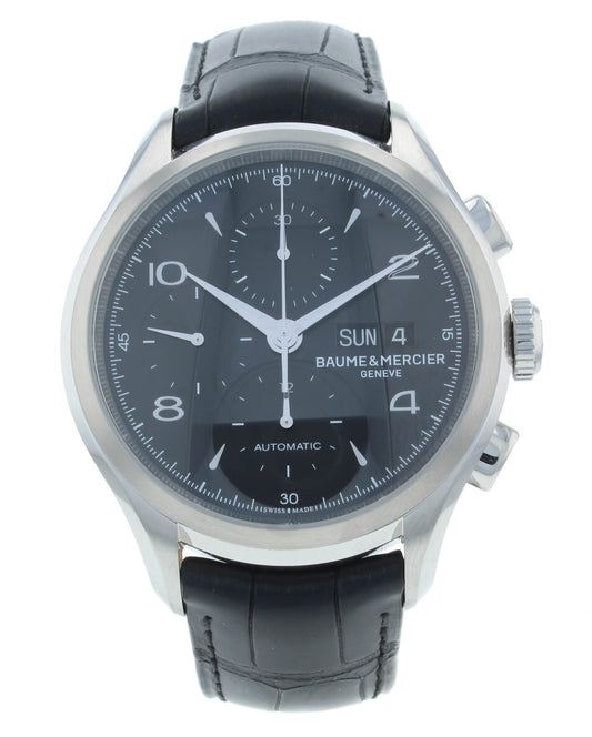 Baume & Mercier Clifton 43mm Auto Black Dial Chronograph Men's Watch MOA10211