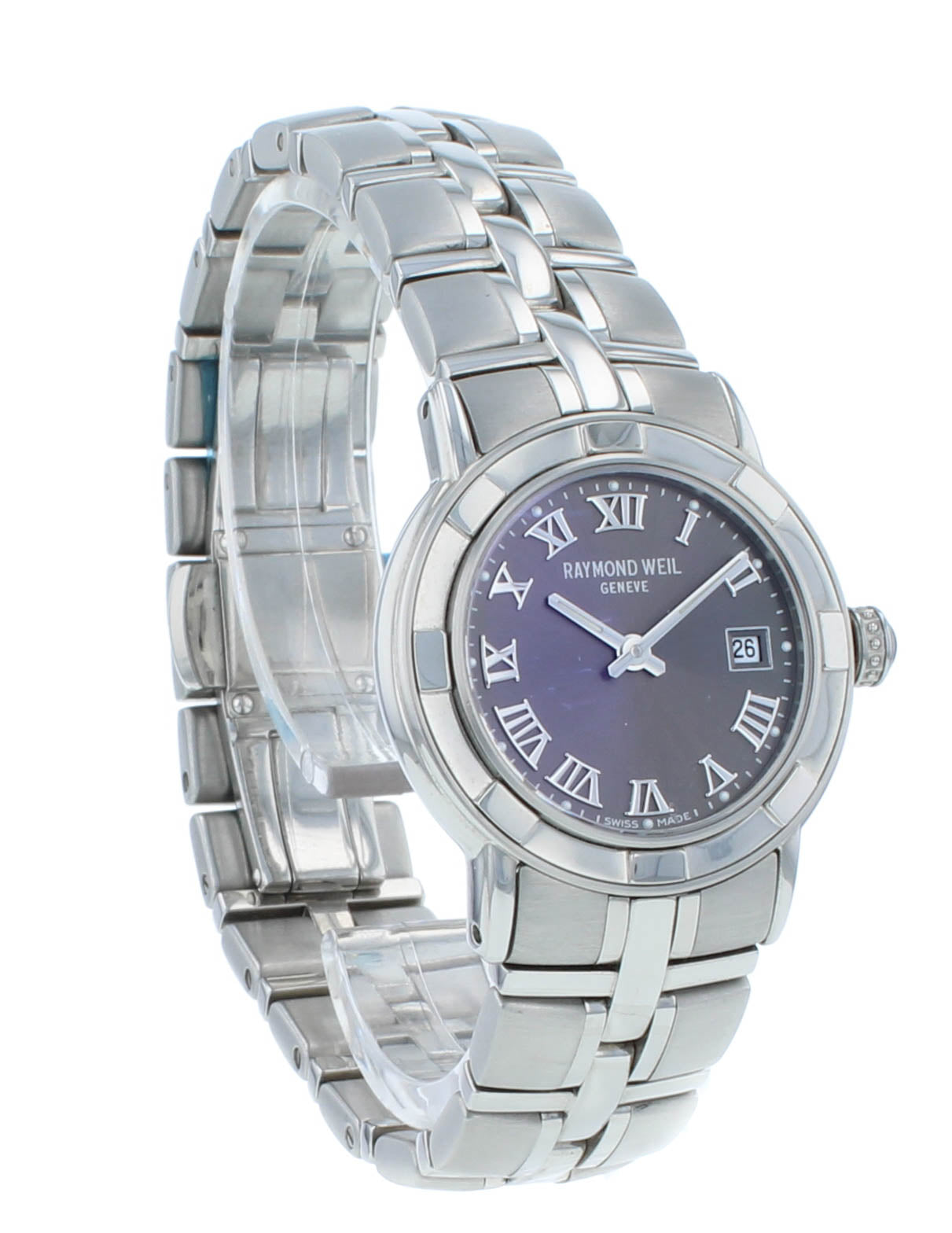 Raymond Weil Parsifal 27mm Silver Dial Quartz Steel Ladies Watch 9441-ST-97081
