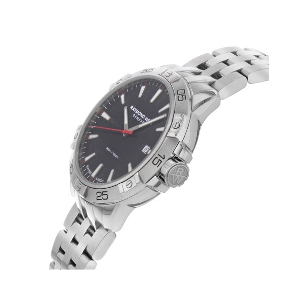 Raymond Weil Tago 41mm Black Dial Quartz Steel Men's Watch 8160-ST2-2000