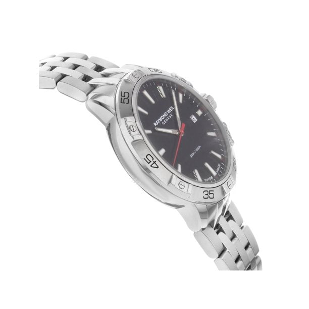 Raymond Weil Tago 41mm Black Dial Quartz Steel Men's Watch 8160-ST2-2000
