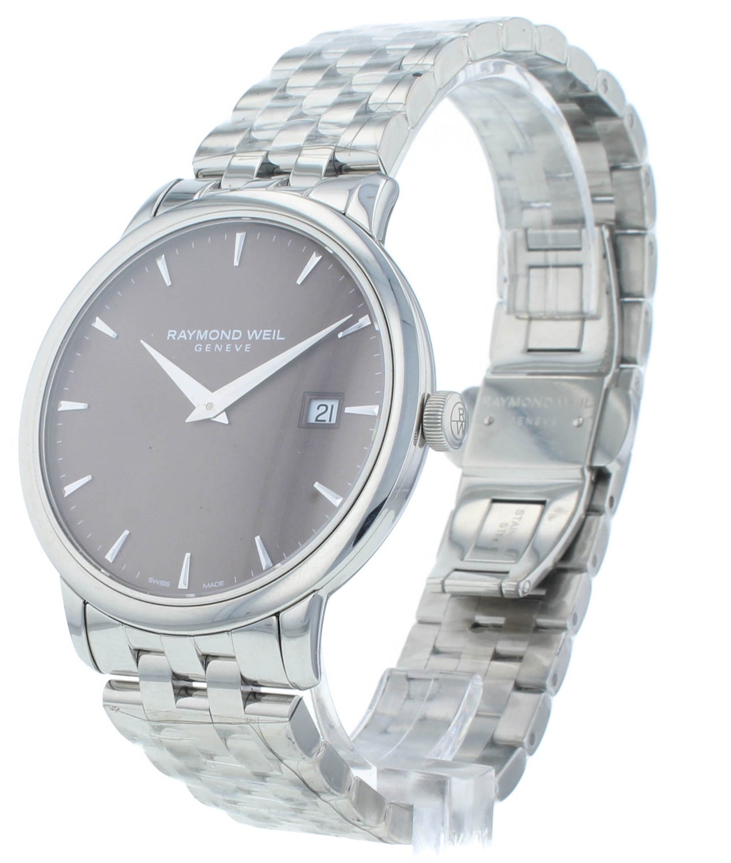 Raymond Weil Toccata Quartz Brown Dial Steel 39mm Men's Watch 5488-ST-70001