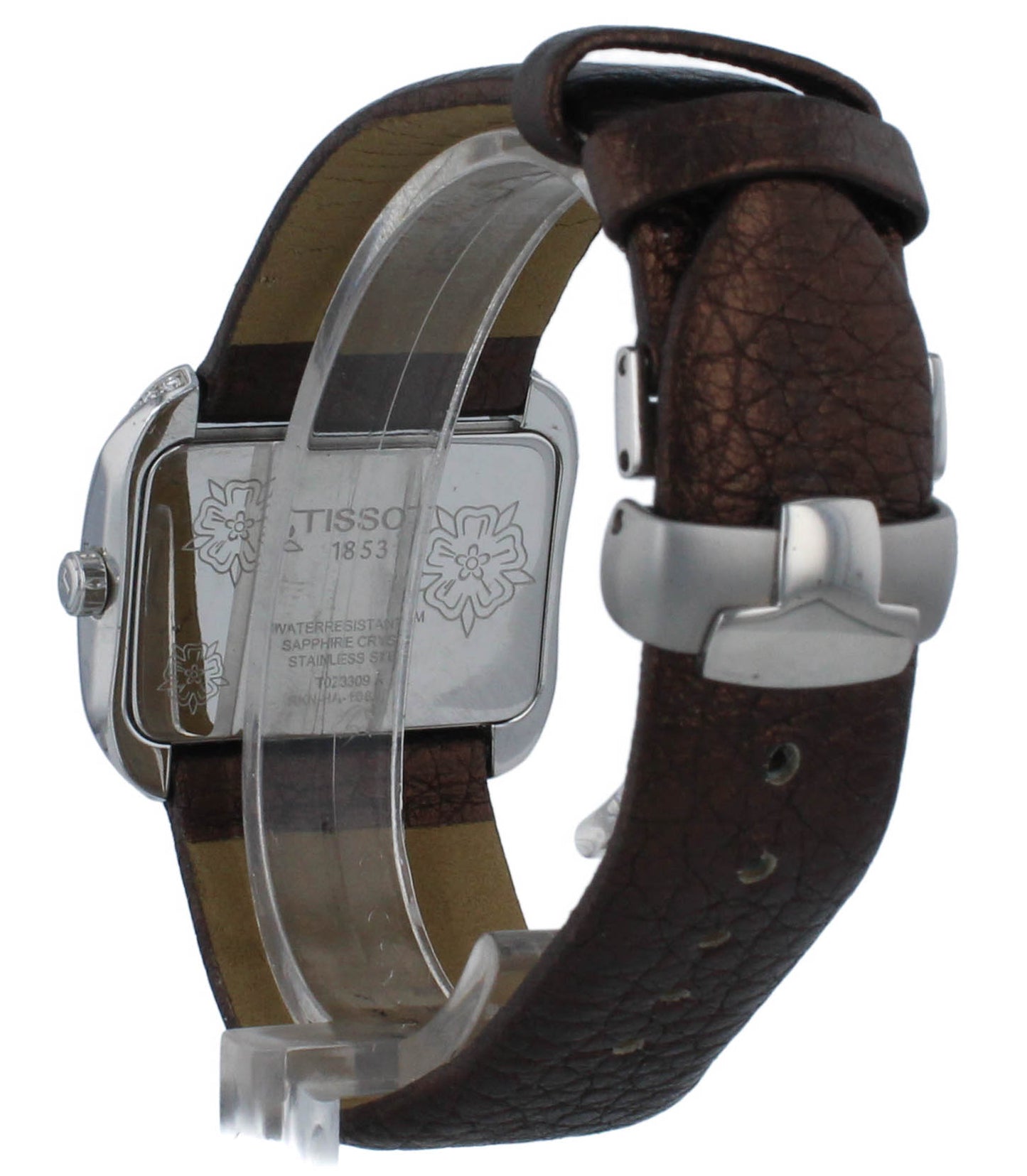 Tissot T-Wave Silver Dial Diamond Bezel Quartz Ladies Watch T023.309.16.031.01