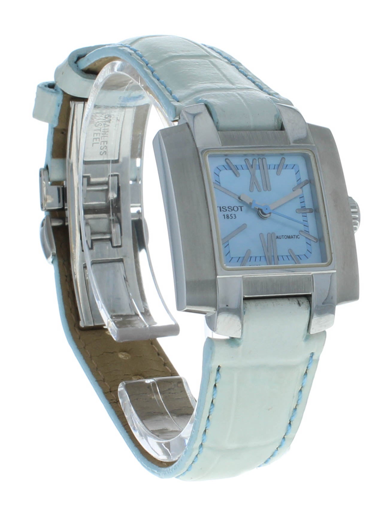 Tissot T-Trend Automatic 24mm Stainless Steel Blue Leather Strap T60123983