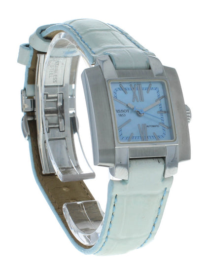 Tissot T-Trend Automatic 24mm Stainless Steel Blue Leather Strap T60123983