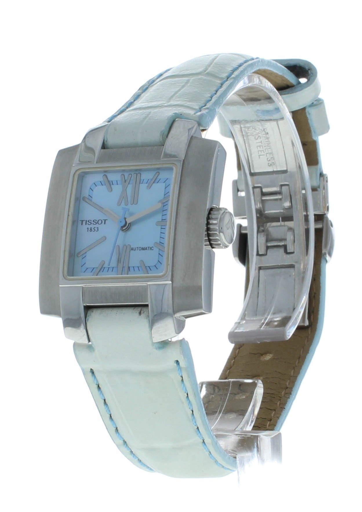 Tissot T-Trend Automatic 24mm Stainless Steel Blue Leather Strap T60123983